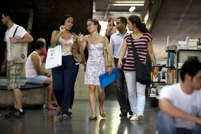 Estudiantes de la Universidad Estatal de Río de Janeiro.