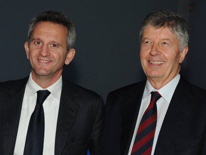 Alberto Nagel, CEO de Mediobanca, y Gabriele Galateri, presidente de Generali.