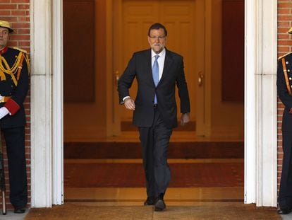 Mariano Rajoy este miércoles, en La Moncloa.