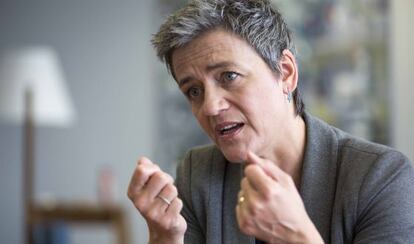 Margrethe Vestager, durante la entrevista.