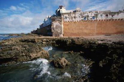 Murallas de la ciudad de Esauira (Marruecos), frente al océano Atlántico.