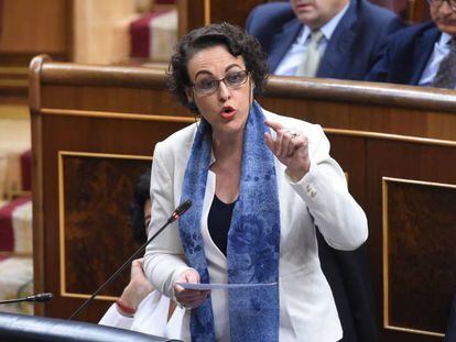 La ministra de Trabajo, Magdalena Valerio, en el Congreso.