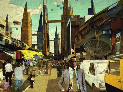 &#039;Idumota Market. Lagos 2081&#039;, una de las obras de Wale Oyejide que se ver&aacute;n en &#039;Making Africa&#039; del CCCB. 