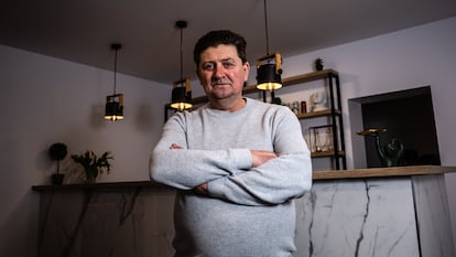 Benone Levitchi, at his bar in Mihaileni, on Thursday.