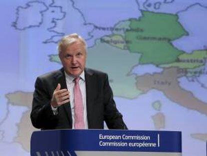 El vicepresidente de la Comisión Europea (CE) responsable de Economía y Finanzas, Olli Rehn. EFE/Archivo