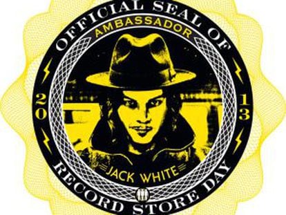 El banner del Record Store day con su embajador, Jack White