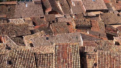 Vista aérea de los tejados del pueblo de Valderrobres, en la provincia de Teruel.