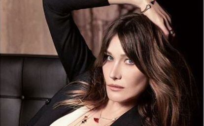 Carla Bruni en uno de los anuncios de la firma de joyas.