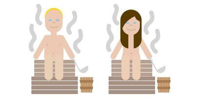 El emoji de la sauna, que estará disponible a partir del 1 de diciembre.