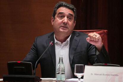 Manuel Bustos a la comisssió del frau fiscal al Parlament.