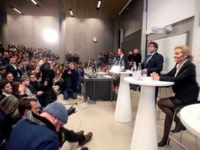 La directora del Centro de Política Europea ha protagonizado este lunes un rifirrafe con el expresidente catalán, durante su intervención en la Universidad de Copenhague