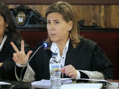 La representante de la Fiscalía Europea en España, Concepción Sabadell, en uno de los juicios de la Gürtel durante su etapa como fiscal Anticorrupción.