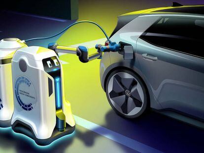 Volkswagen 'inventa' los powerbank para recargar coches eléctricos sin enchufe