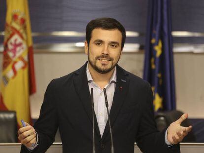 Alberto Garz&oacute;n, en el Congreso de los Diputados, el pasado febrero. 