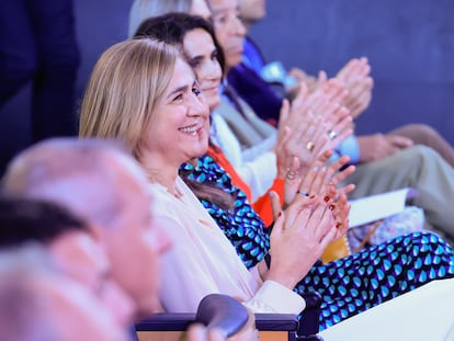 La infanta Cristina durante el homenaje a los deportistas españoles que participaron en los Juegos Olímpicos de Calgary y Seúl 1988, el 12 de mayo en la sede del COE, en Madrid.