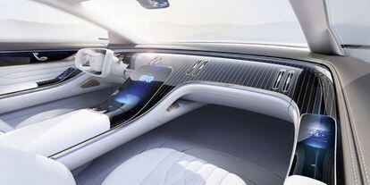 Interior del Vision EQS de Mercedes Benz.