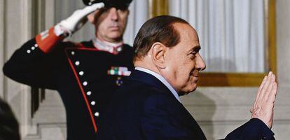 El ex primer ministro italiano, Silvio Berlusconi, en Roma en febrero pasado.