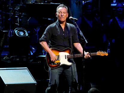 Bruce Springsteen durante un concierto benéfico en Nueva York en 2019.