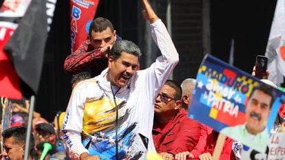 Nicolás Maduro, durante un mítin en Caracas, Venezuela, en 2024.
