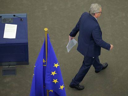 Jean-Claude Juncker, al finalizar su discurso en la Eurocámara.