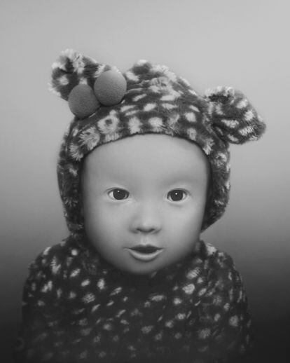 Affetto. Asada Research Group, Osaka Japón. Está modelado como un niño de entre uno y dos años para estudiar las primeras etapas del desarrollo social humano. Puede realizar expresiones faciales realistas para que las personas interactúen con él de forma natural.
