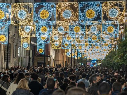 Encendido de las luces de Navidad en Sevilla, el 6 de diciembre.