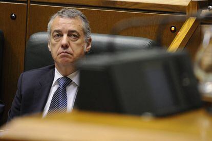El lehendakari Urkullu, en una sesi&oacute;n reciente del Parlamento vasco.