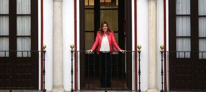 La candidata del PSOE a la presidencia de la Junta de Andalucia y presidenta en funciones, Susana Diaz.