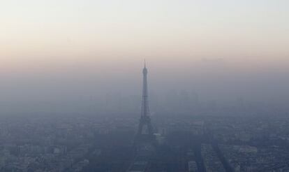 Contaminación en París, la semana pasada.