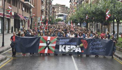 Manifestaci&oacute;n celebrada esta tarde en Galdakao, Bizkaia.