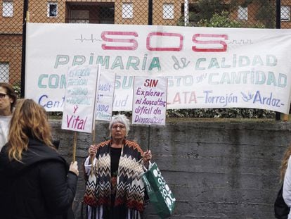 Huelga de médicos en la atención primaria en Madrid.
