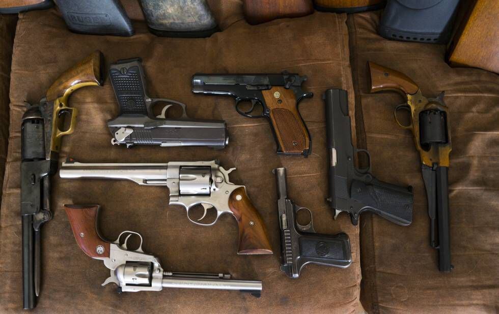 Pistolas y revólveres de Scott Porter, en Luisiana.