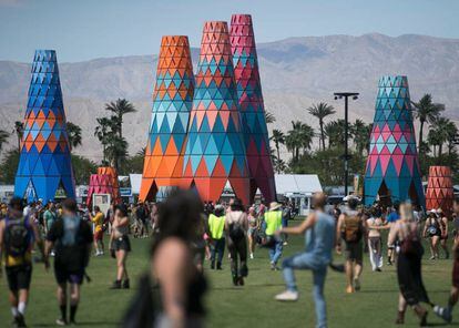 Vista general del recinto de Coachella en 2019.