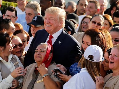 Trump el martes en su club de golf de Miami.