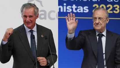 Los presidentes de Acciona y ACS, José Manuel Entrecanales y Florentino Pérez, respectivamente.