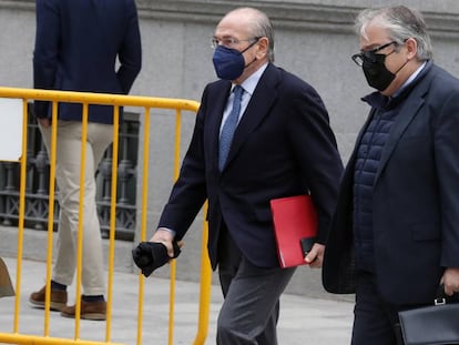 El expresidente de Sacyr Luis del Rivero llega a la Audiencia Nacional este miércoles para declarar como testigo por los presuntos encargos del BBVA al excomisario José Villarejo.