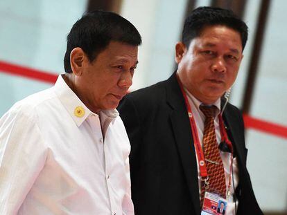Rodrigo Duterte, en la cumbre de Laos.