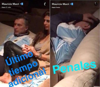 Macri se agarra la cabeza en la definición por penales en el Argentina-Chile.