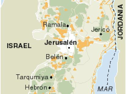 Lugar de las útimas operaciones de Israel