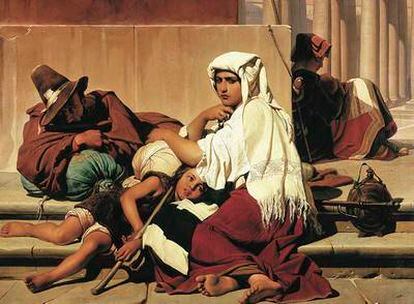 <i>Peregrinos en Roma</i> (1842), de Delaroche.
