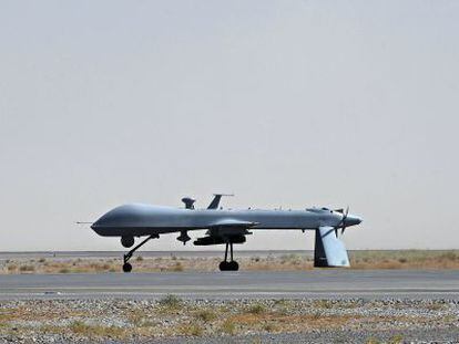 Un drone en el aeropuerto de Kandahar (Afganistán).