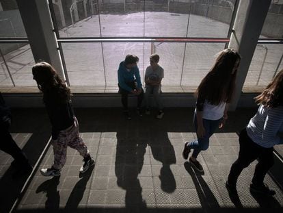 Estudiantes de un colegio de Barcelona.