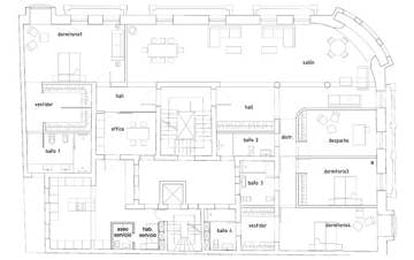 Plano de una de las viviendas del edificio donde ha adquirido un inmueble el empresario Moisés Mansur.