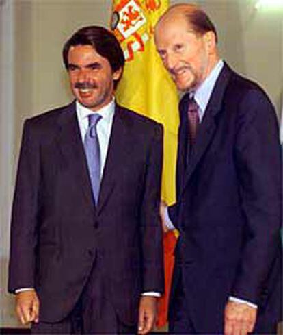 José María Aznar y Simeón de Sajonia-Coburgo, en Sofia.