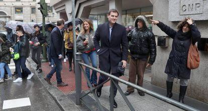 Albert Rivera, en las inmediaciones del Congreso, esta semana.