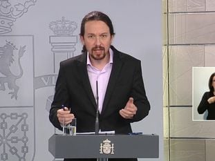 Pablo Iglesias en una rueda de prensa este jueves. En vídeo, sus declaraciones.