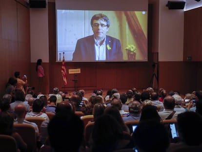 Carles Puigdemont a la presentació del nou partit. 