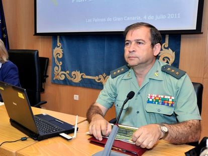 El entonces coronel jefe de la Comandancia de la Guardia Civil de Las Palmas, Francisco Espinosa, en 2011. 