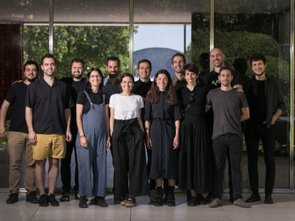 El colectivo de arquitectos Lacol, el 12 de mayo en Barcelona.