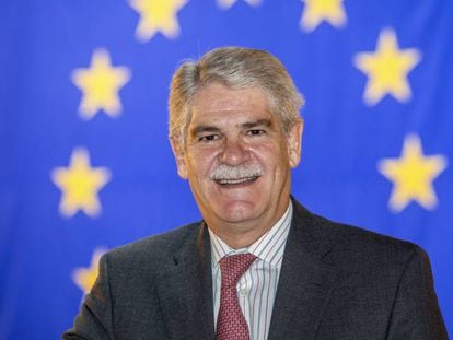 Alfonso Dastis, durante su visita al Parlamento Europeo.
